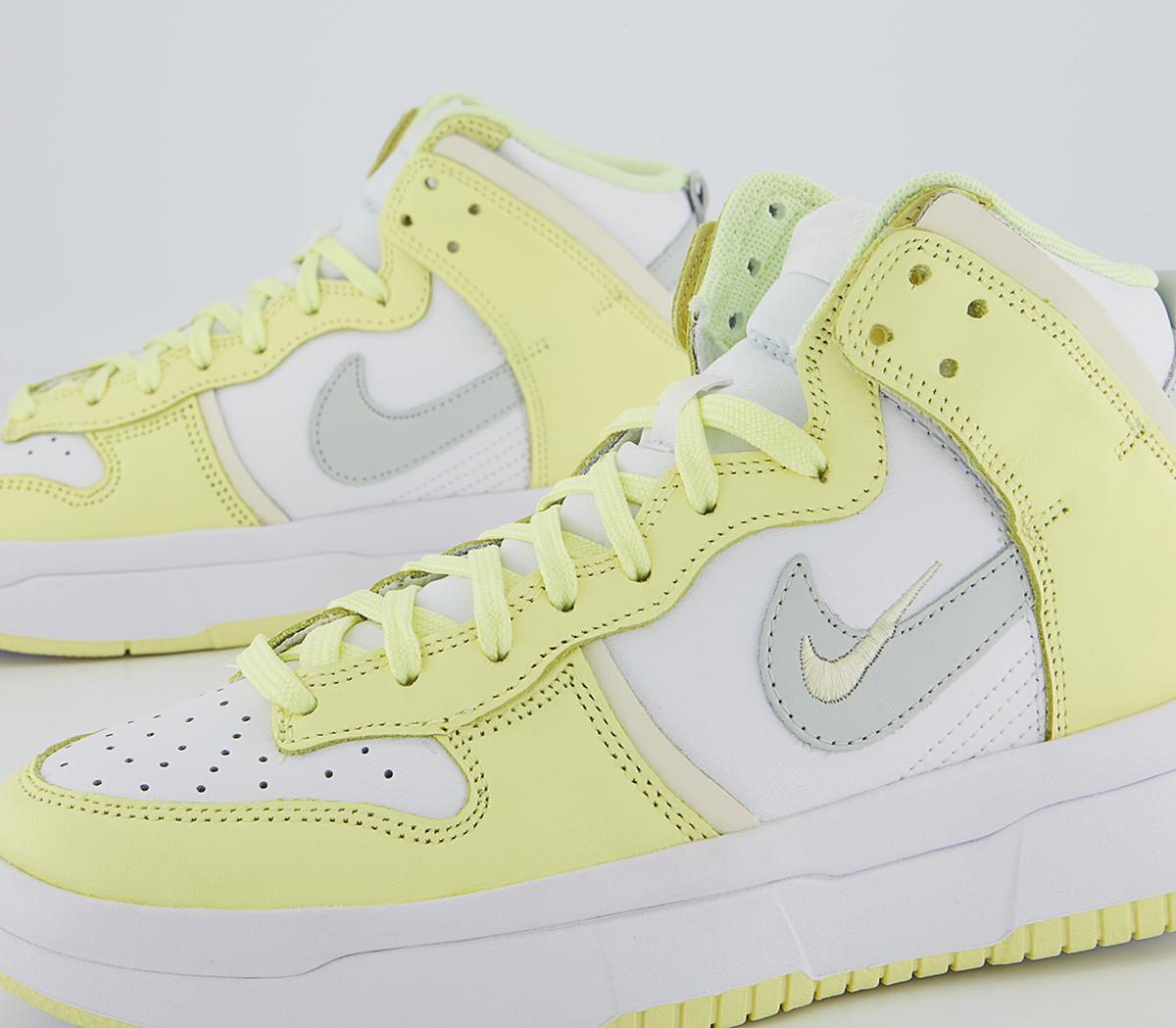 NikeDunk High Up Trainers NikeDunk High Up TrainersWhite Photon Dust Citron Tint