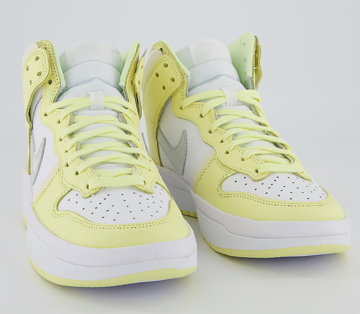 NikeDunk High Up Trainers NikeDunk High Up TrainersWhite Photon Dust Citron Tint