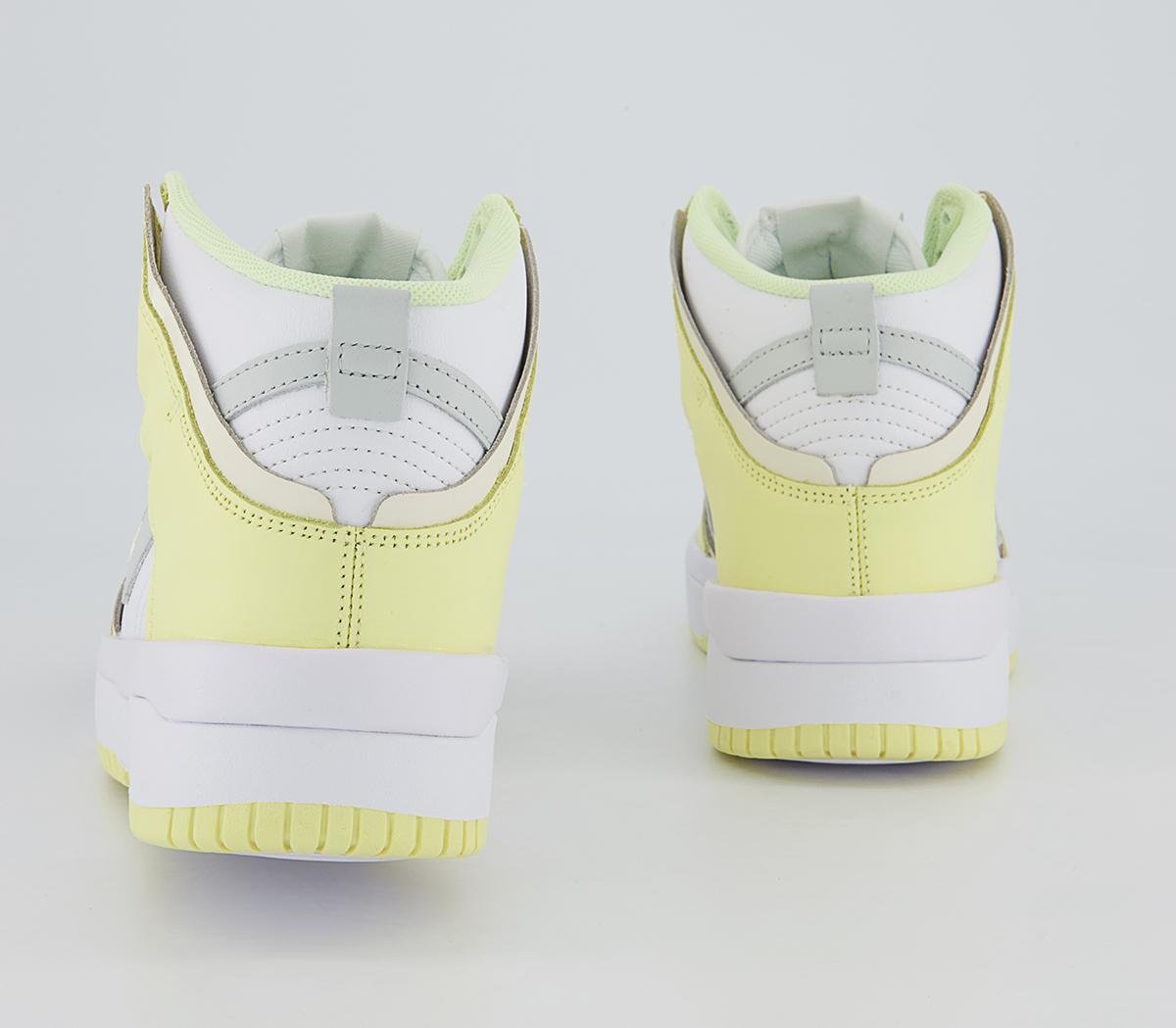 NikeDunk High Up Trainers NikeDunk High Up TrainersWhite Photon Dust Citron Tint