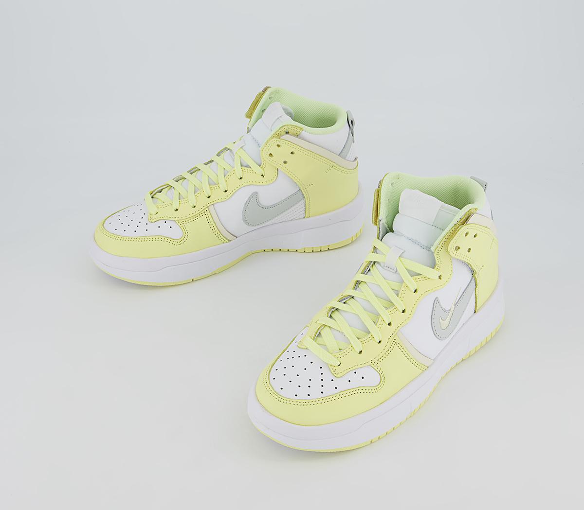 NikeDunk High Up Trainers NikeDunk High Up TrainersWhite Photon Dust Citron Tint
