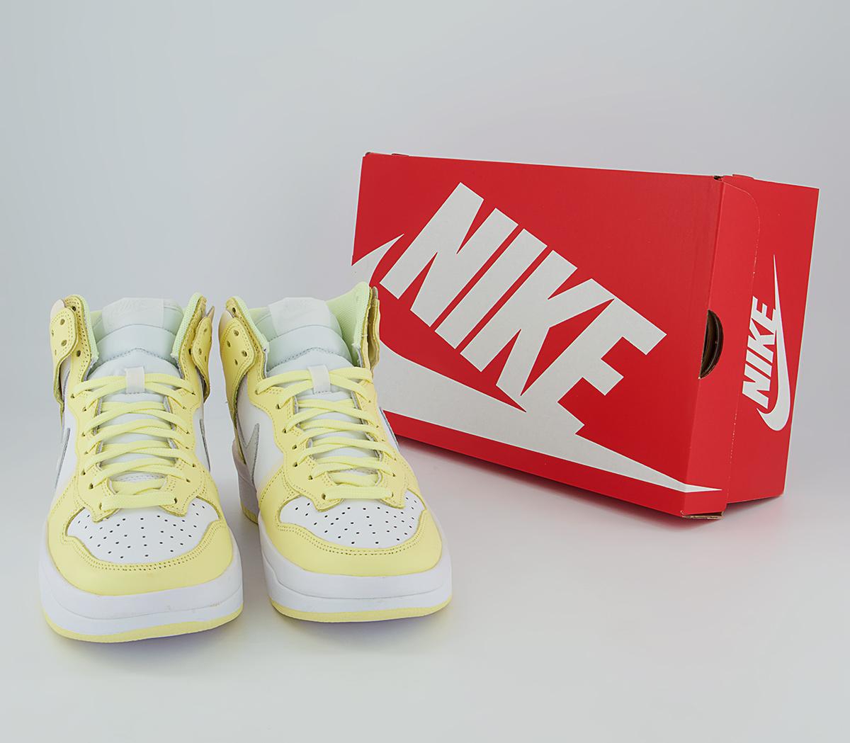 NikeDunk High Up Trainers NikeDunk High Up TrainersWhite Photon Dust Citron Tint