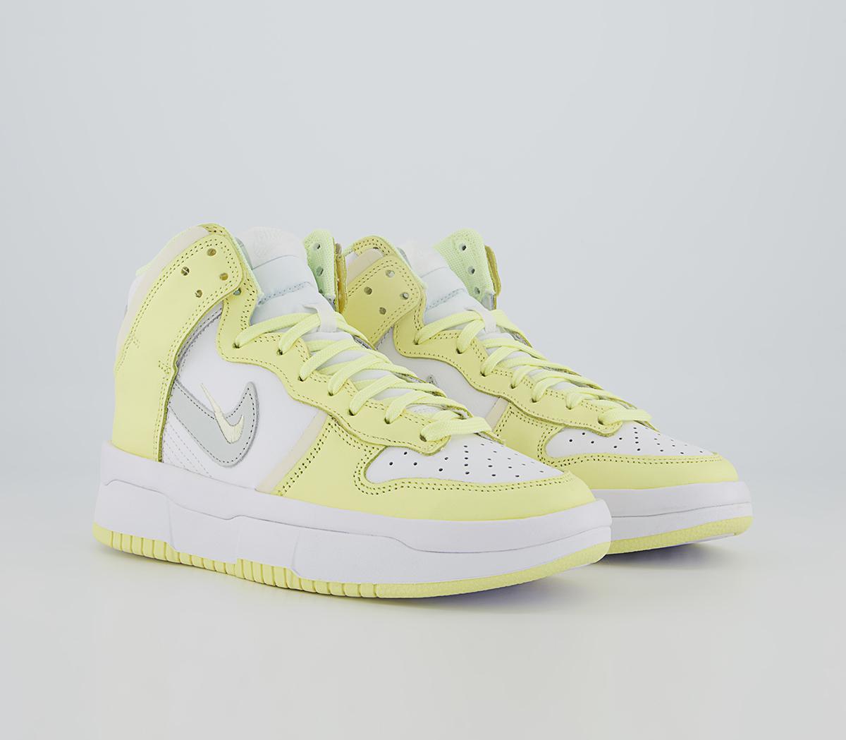 NikeDunk High Up Trainers NikeDunk High Up TrainersWhite Photon Dust Citron Tint