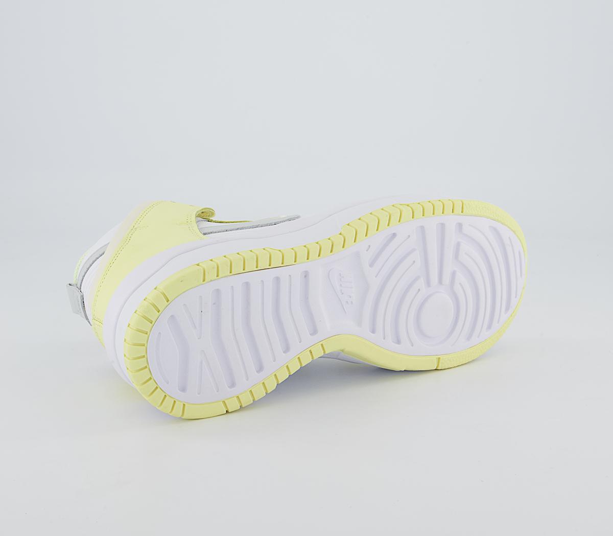 NikeDunk High Up Trainers NikeDunk High Up TrainersWhite Photon Dust Citron Tint
