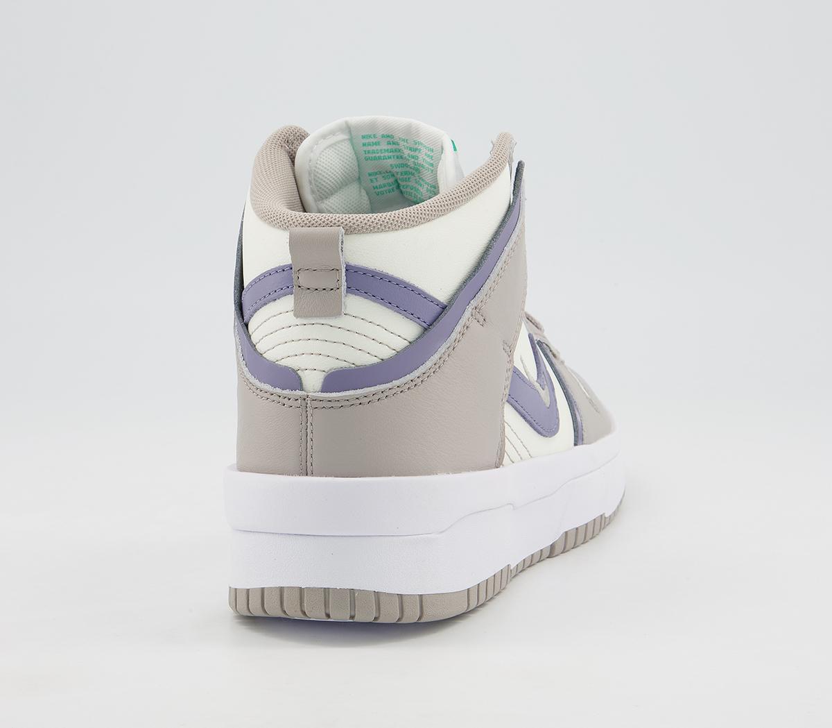NikeDunk High Up Trainers NikeDunk High Up TrainersSail Iron Purple College Grey Clear Emerald White