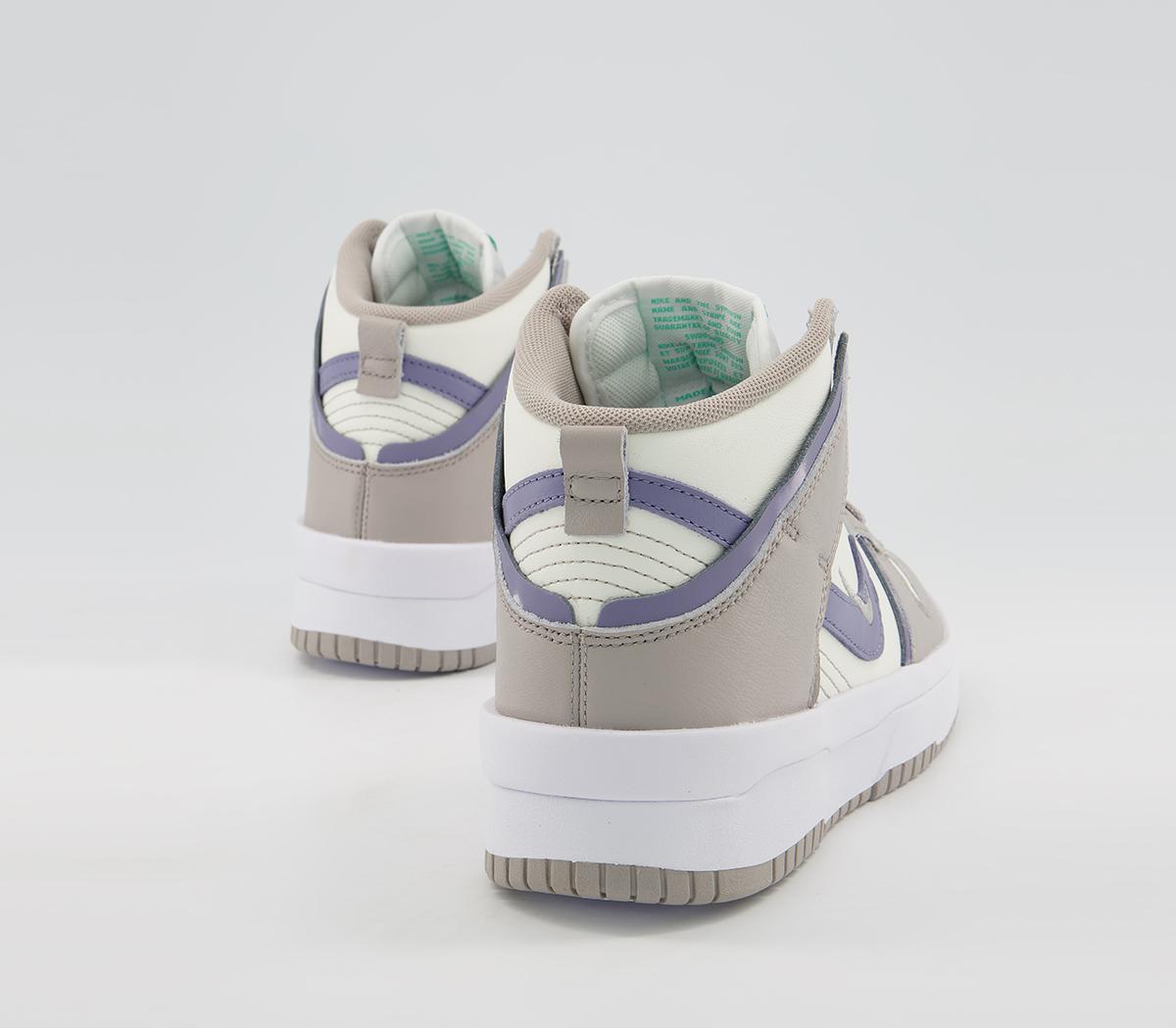 NikeDunk High Up Trainers NikeDunk High Up TrainersSail Iron Purple College Grey Clear Emerald White