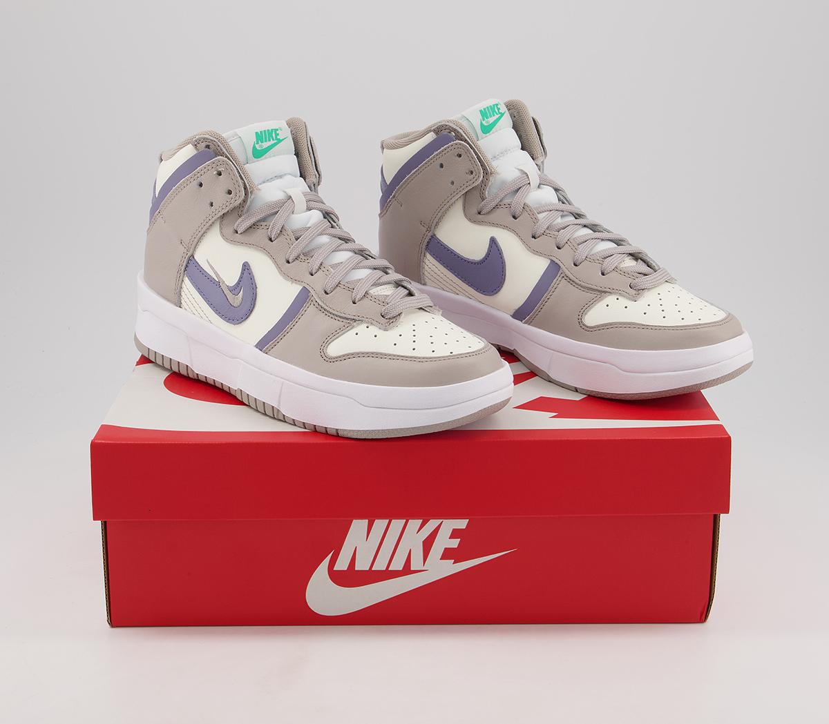 NikeDunk High Up Trainers NikeDunk High Up TrainersSail Iron Purple College Grey Clear Emerald White