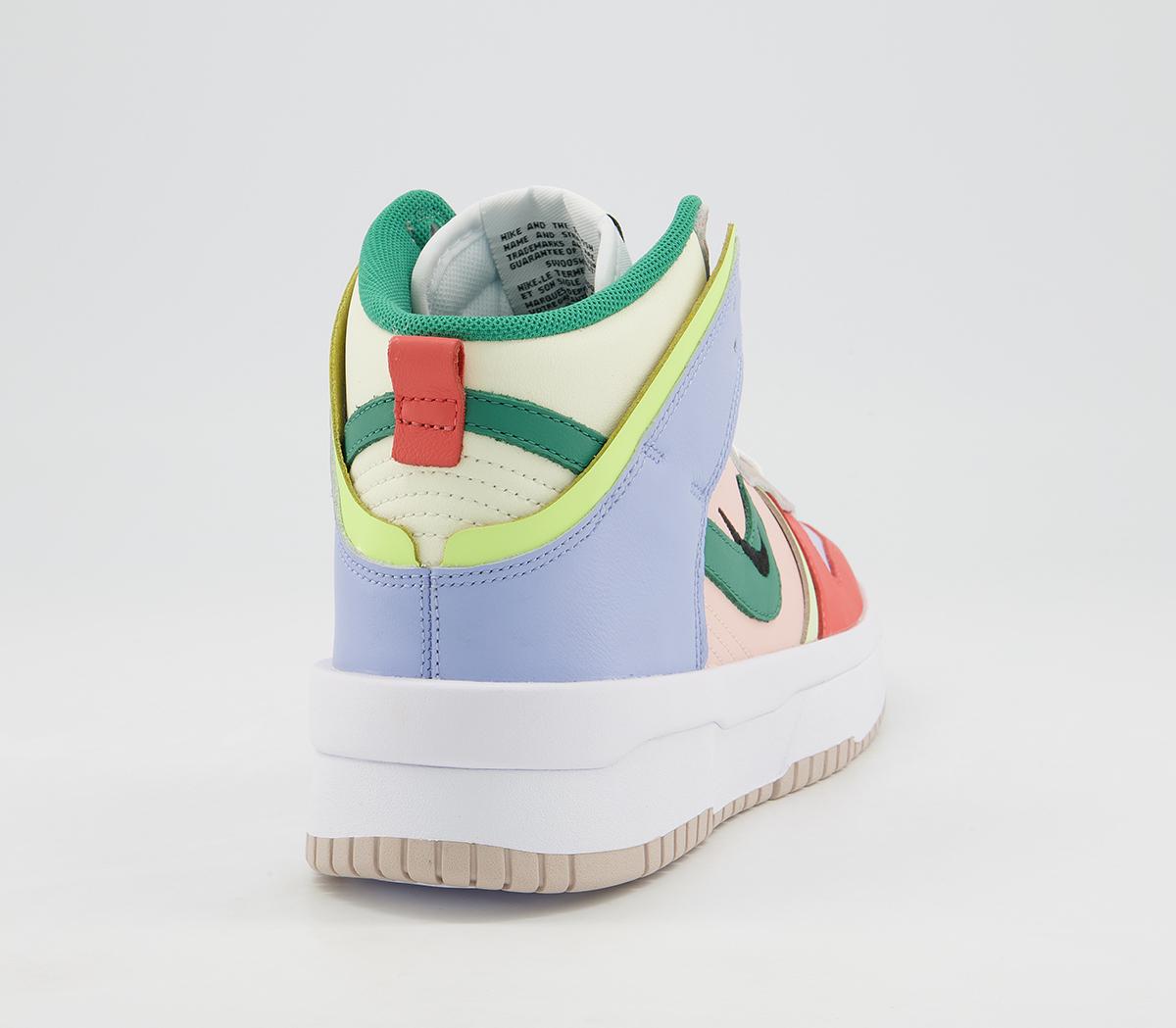 NikeDunk High Up TrainersCashmere Green Noise Pale Coral Pure Violet Alumin