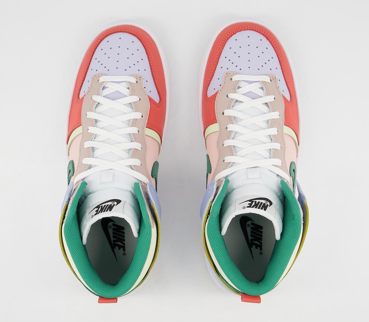 NikeDunk High Up TrainersCashmere Green Noise Pale Coral Pure Violet Alumin