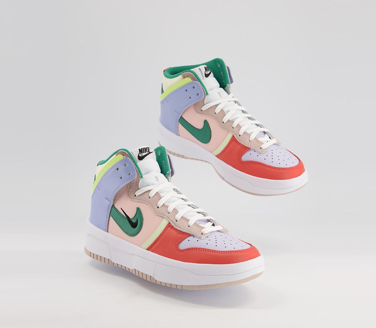 NikeDunk High Up TrainersCashmere Green Noise Pale Coral Pure Violet Alumin