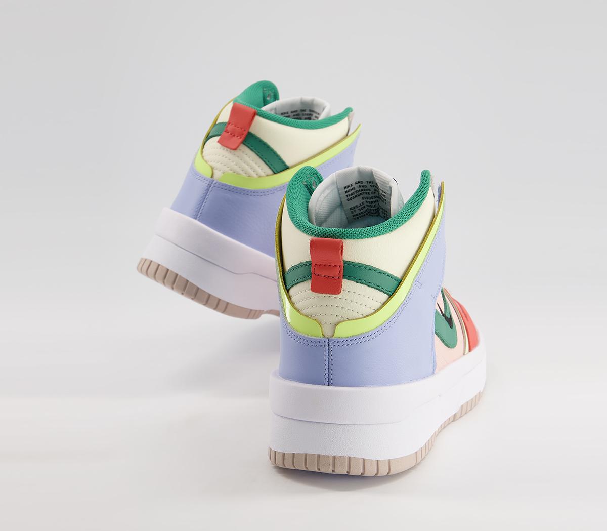 NikeDunk High Up TrainersCashmere Green Noise Pale Coral Pure Violet Alumin