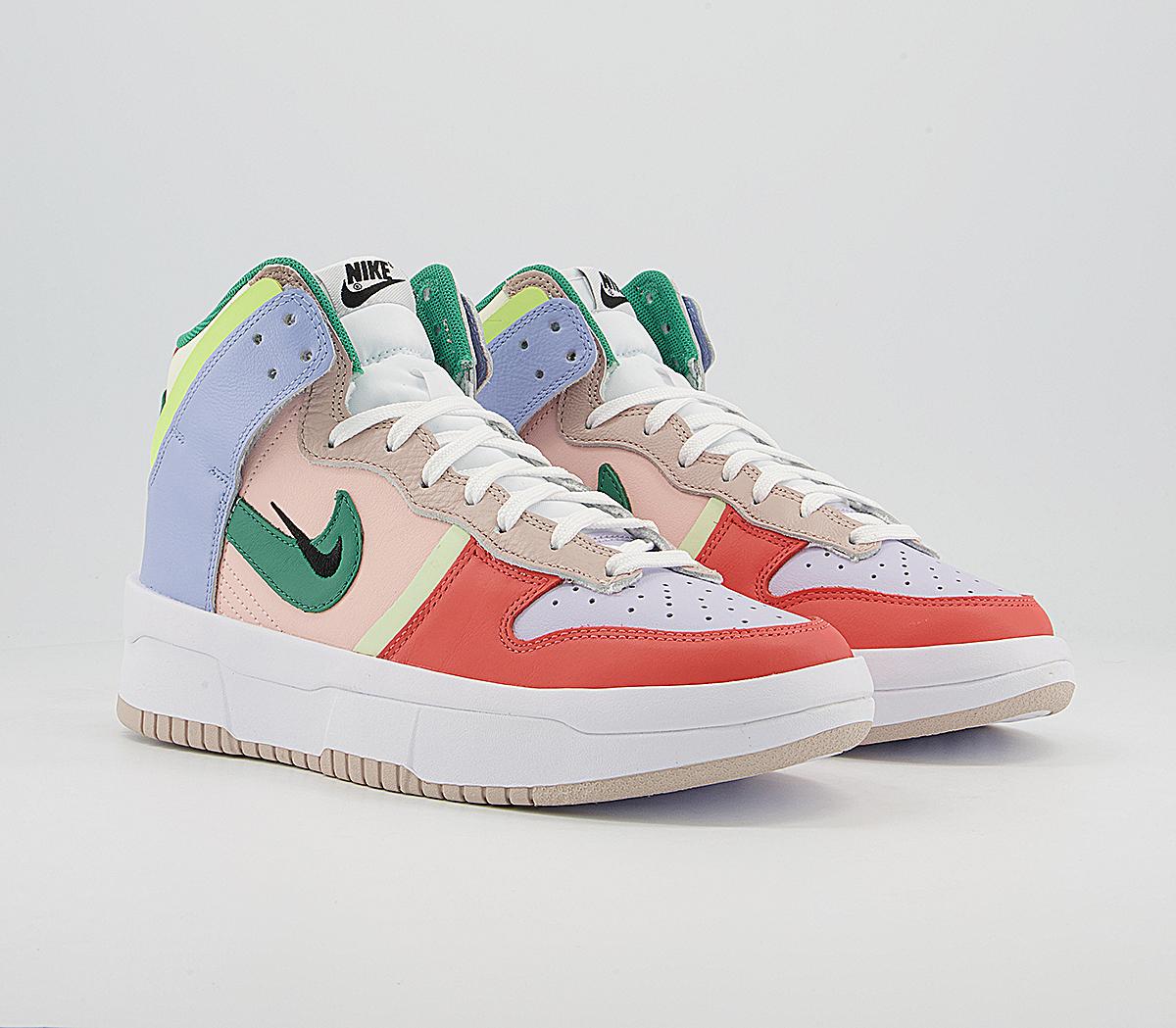 NikeDunk High Up TrainersCashmere Green Noise Pale Coral Pure Violet Alumin