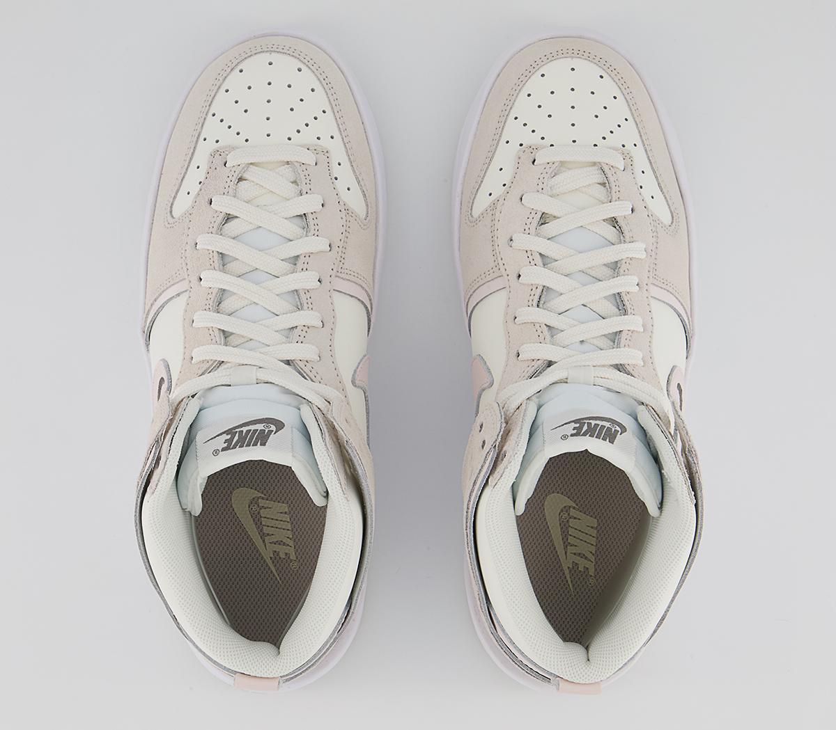 Nike Dunk High Up Trainers Nike Dunk High Up Trainers Sail Flat Pewter Phantom Light Soft Pink
