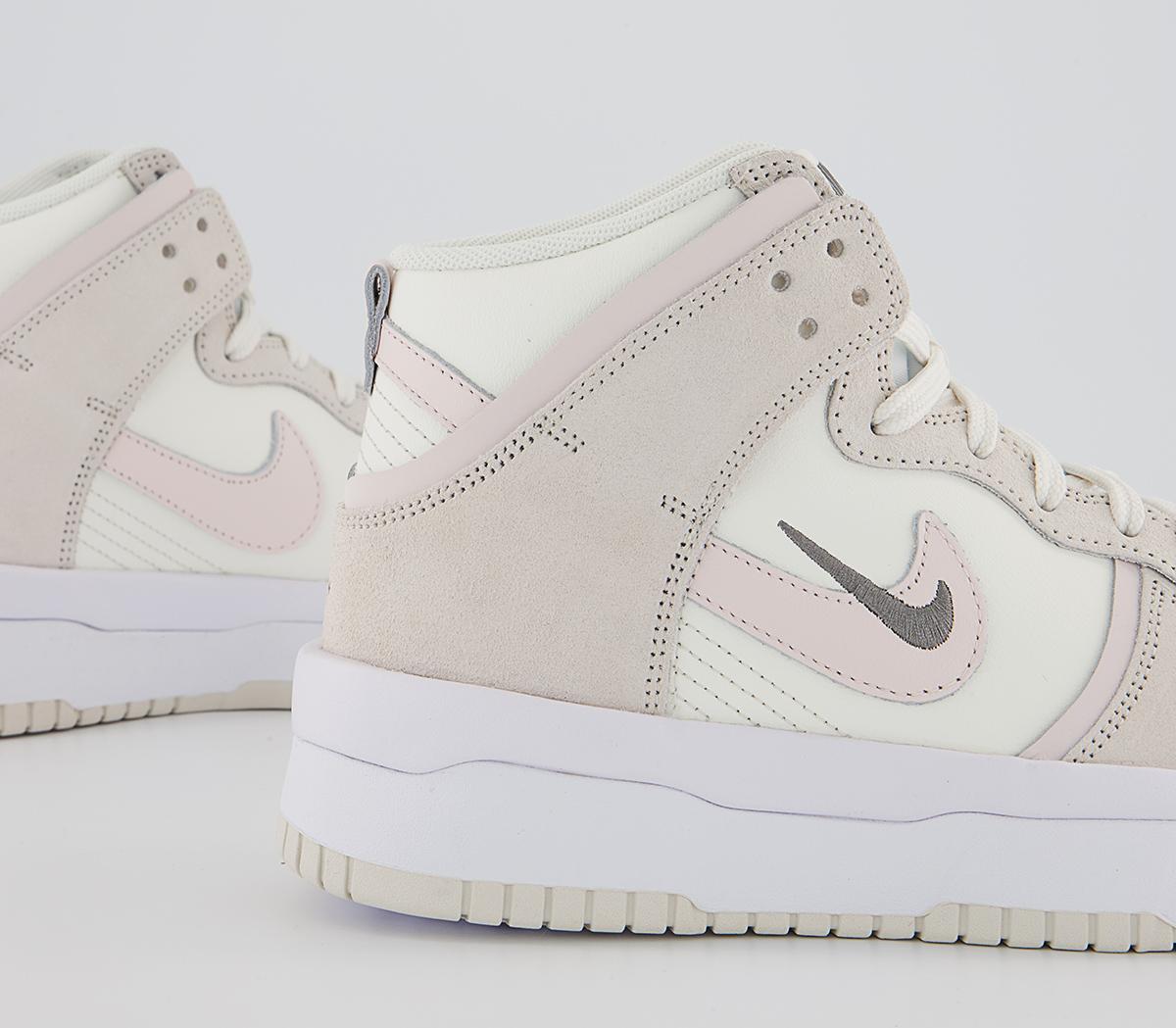 Nike Dunk High Up Trainers Nike Dunk High Up Trainers Sail Flat Pewter Phantom Light Soft Pink