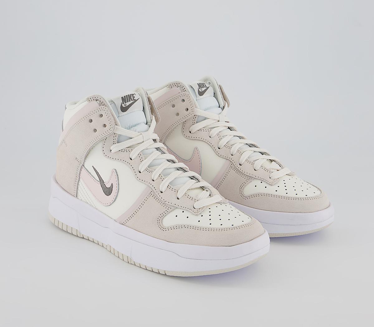 Nike Dunk High Up Trainers Nike Dunk High Up Trainers Sail Flat Pewter Phantom Light Soft Pink