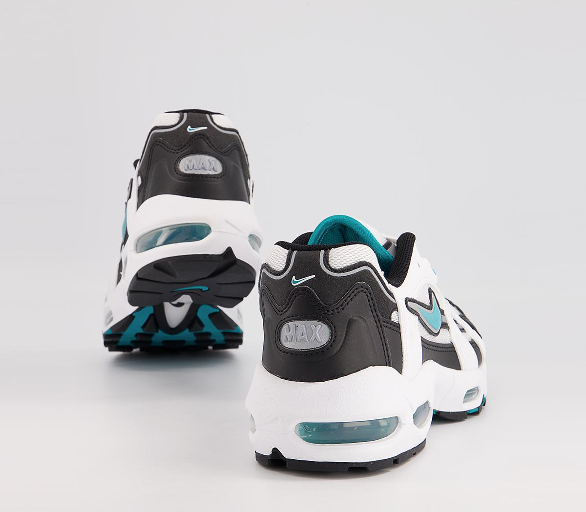 Nike Air Max 96 II Trainers Nike Air Max 96 II Trainers White Mystic Teal Black Reflect Silver