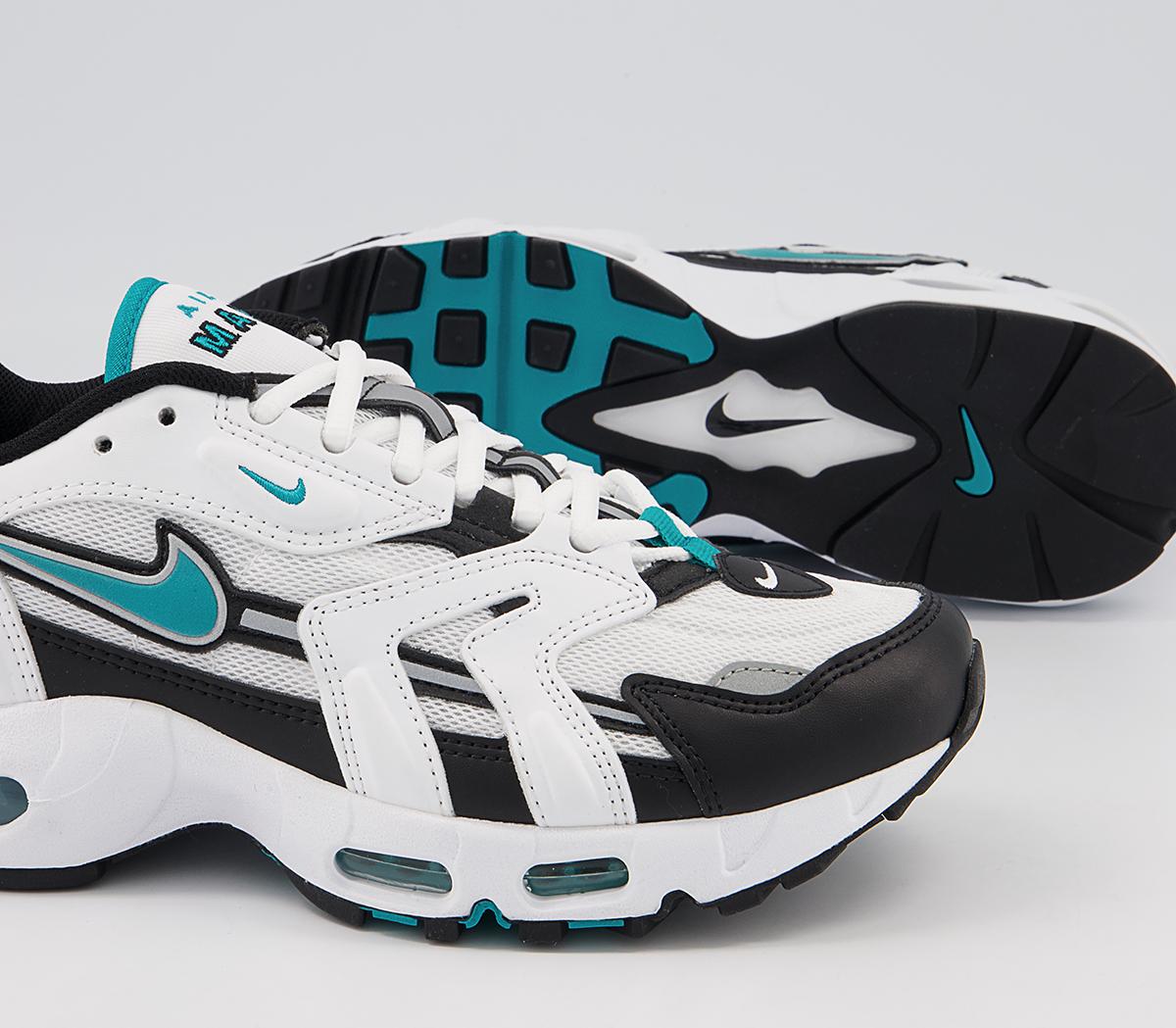 Nike Air Max 96 II Trainers Nike Air Max 96 II Trainers White Mystic Teal Black Reflect Silver