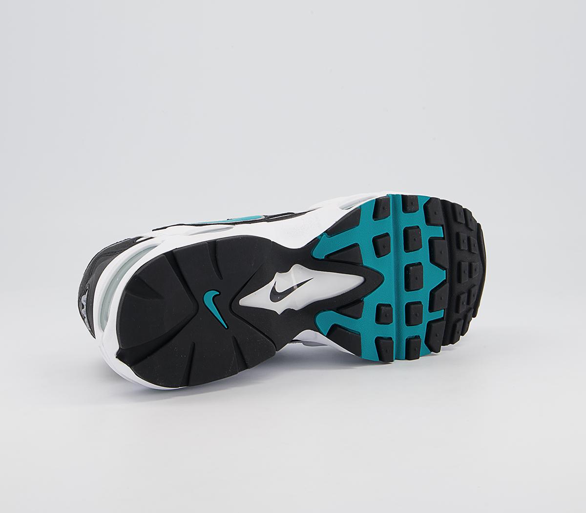 Nike Air Max 96 II Trainers Nike Air Max 96 II Trainers White Mystic Teal Black Reflect Silver