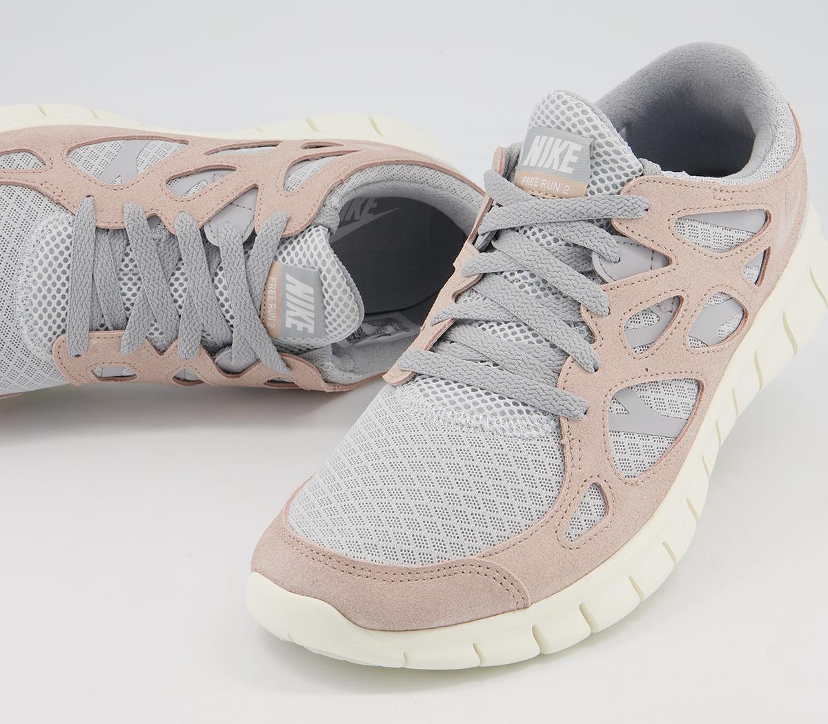 Nike Free Run 2 Trainers Nike Free Run 2 Trainers Pure Platinum Fossil Stone Wolf Grey Sail