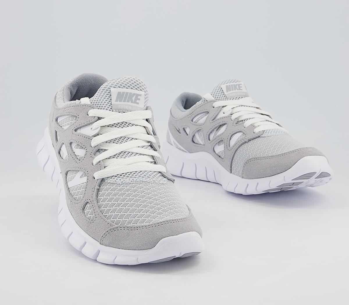Nike Free Run 2 Trainers Nike Free Run 2 Trainers Wolf Grey Pure Platinum White