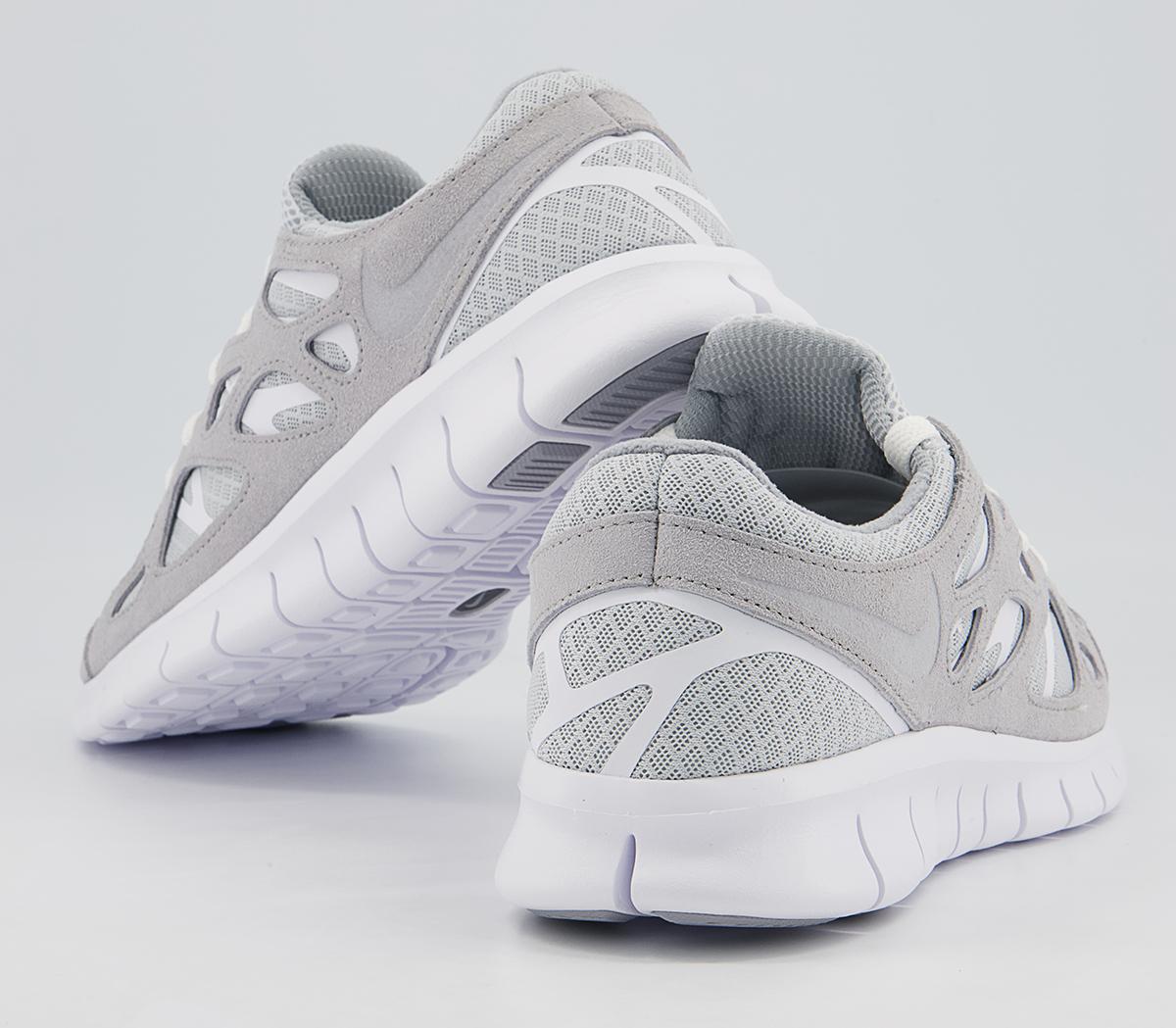 Nike Free Run 2 Trainers Nike Free Run 2 Trainers Wolf Grey Pure Platinum White