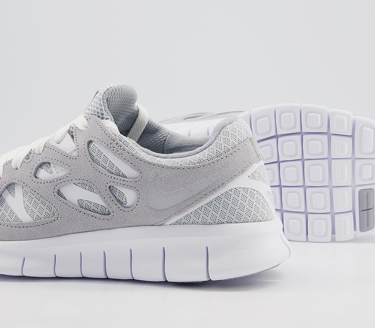Nike Free Run 2 Trainers Nike Free Run 2 Trainers Wolf Grey Pure Platinum White