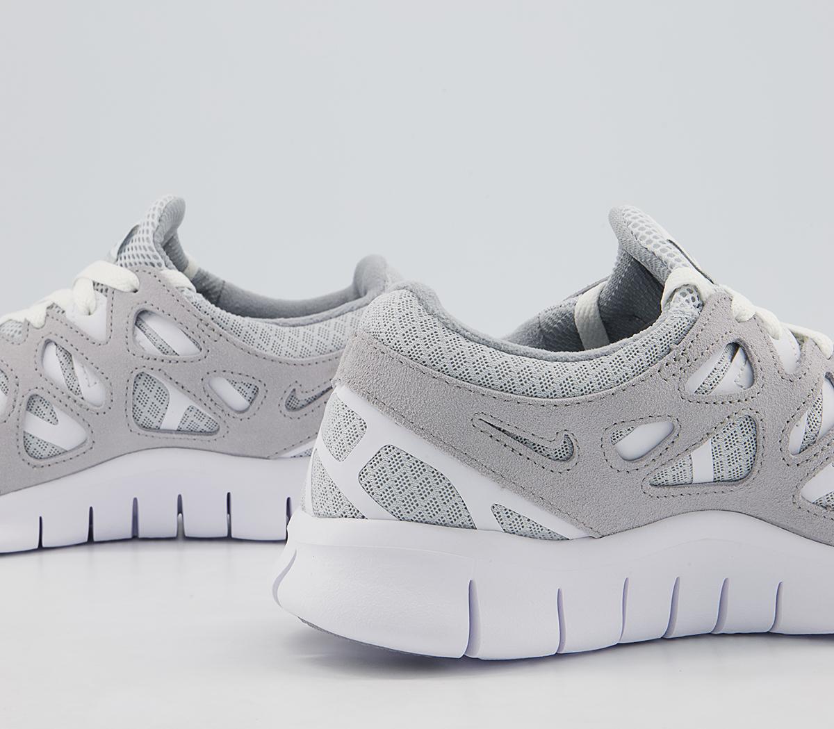 Nike Free Run 2 Trainers Nike Free Run 2 Trainers Wolf Grey Pure Platinum White