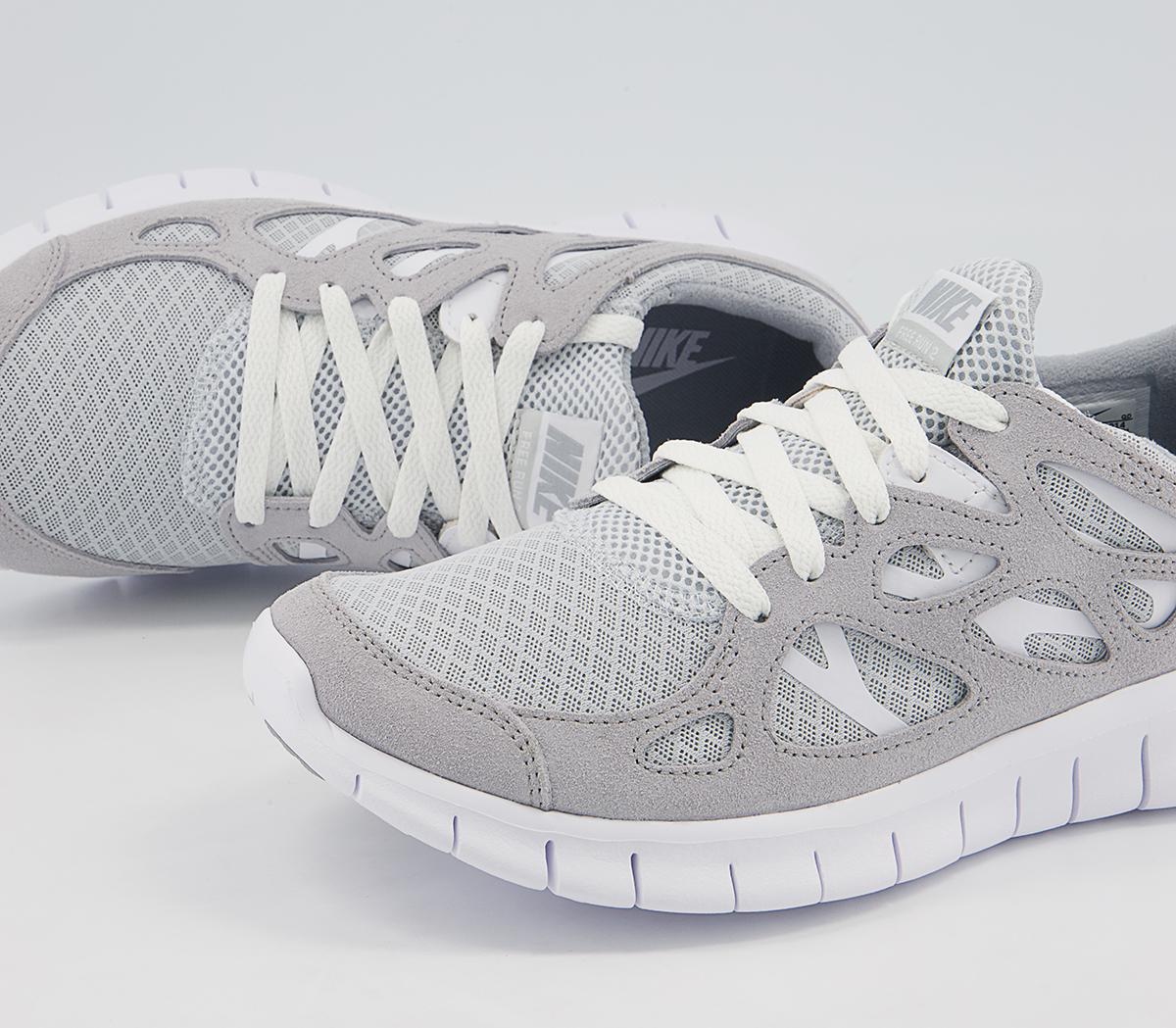Nike Free Run 2 Trainers Nike Free Run 2 Trainers Wolf Grey Pure Platinum White