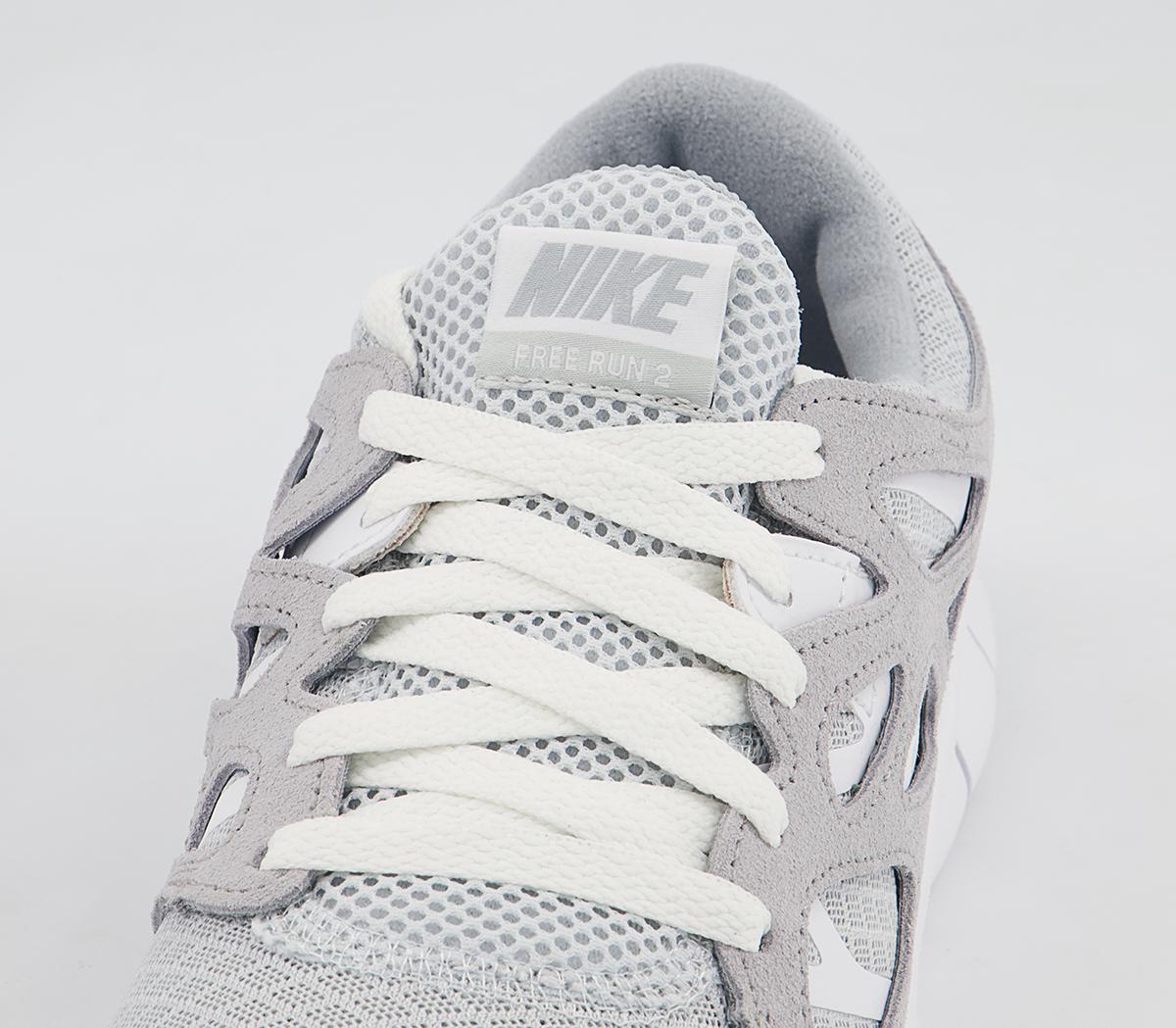 Nike Free Run 2 Trainers Nike Free Run 2 Trainers Wolf Grey Pure Platinum White