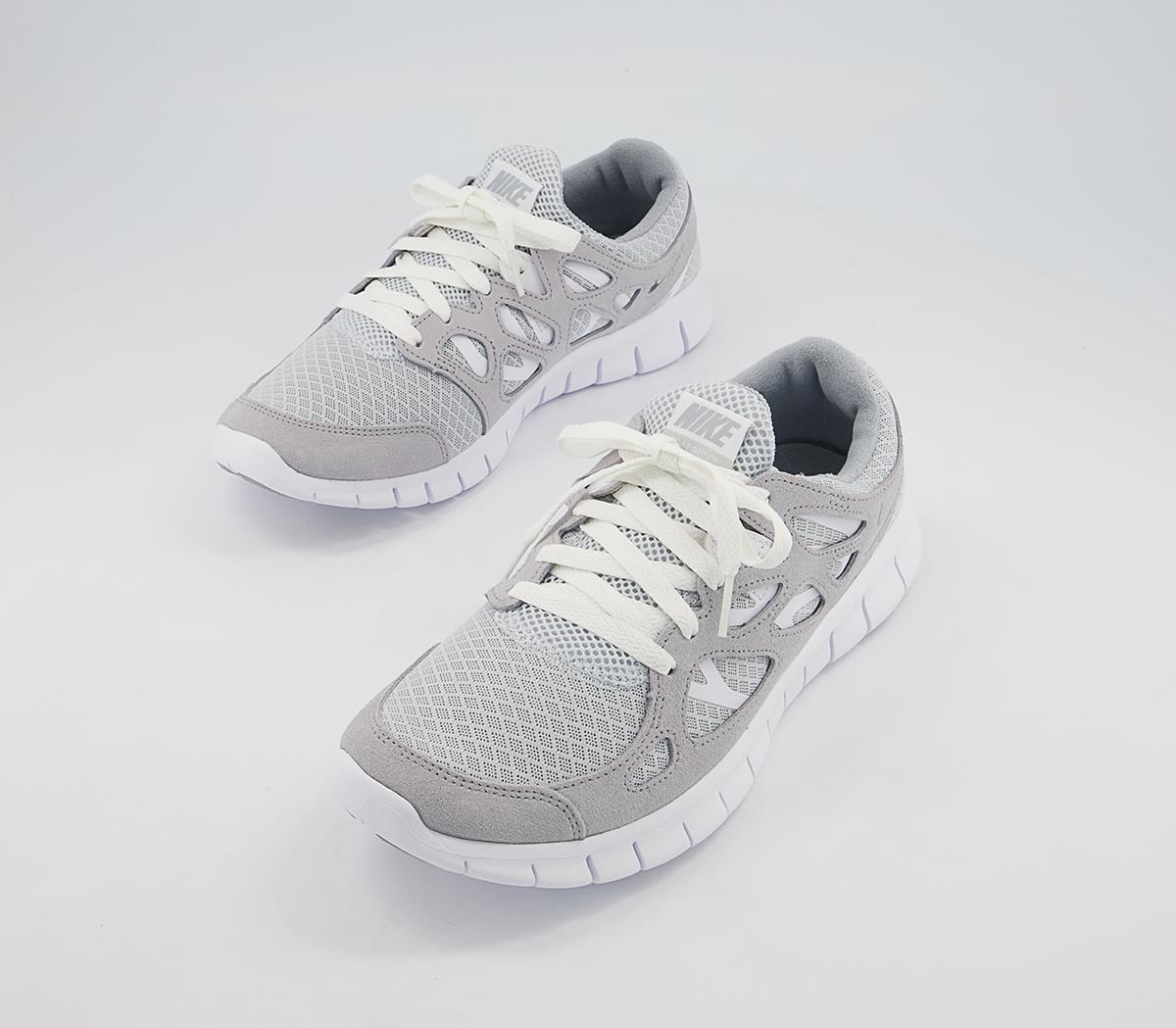 Nike Free Run 2 Trainers Nike Free Run 2 Trainers Wolf Grey Pure Platinum White