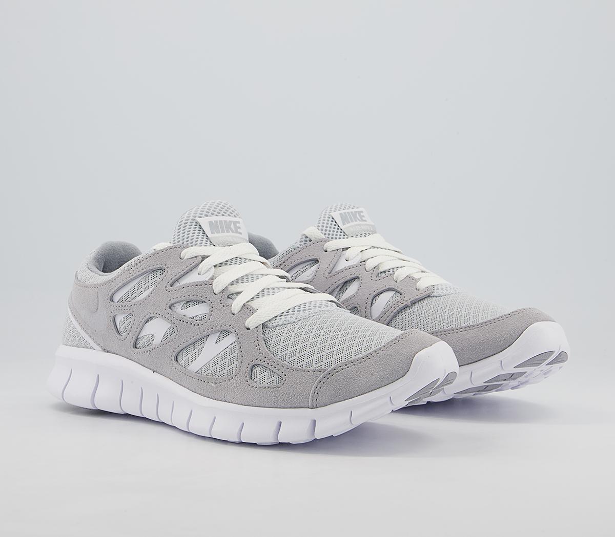 Nike Free Run 2 Trainers Nike Free Run 2 Trainers Wolf Grey Pure Platinum White