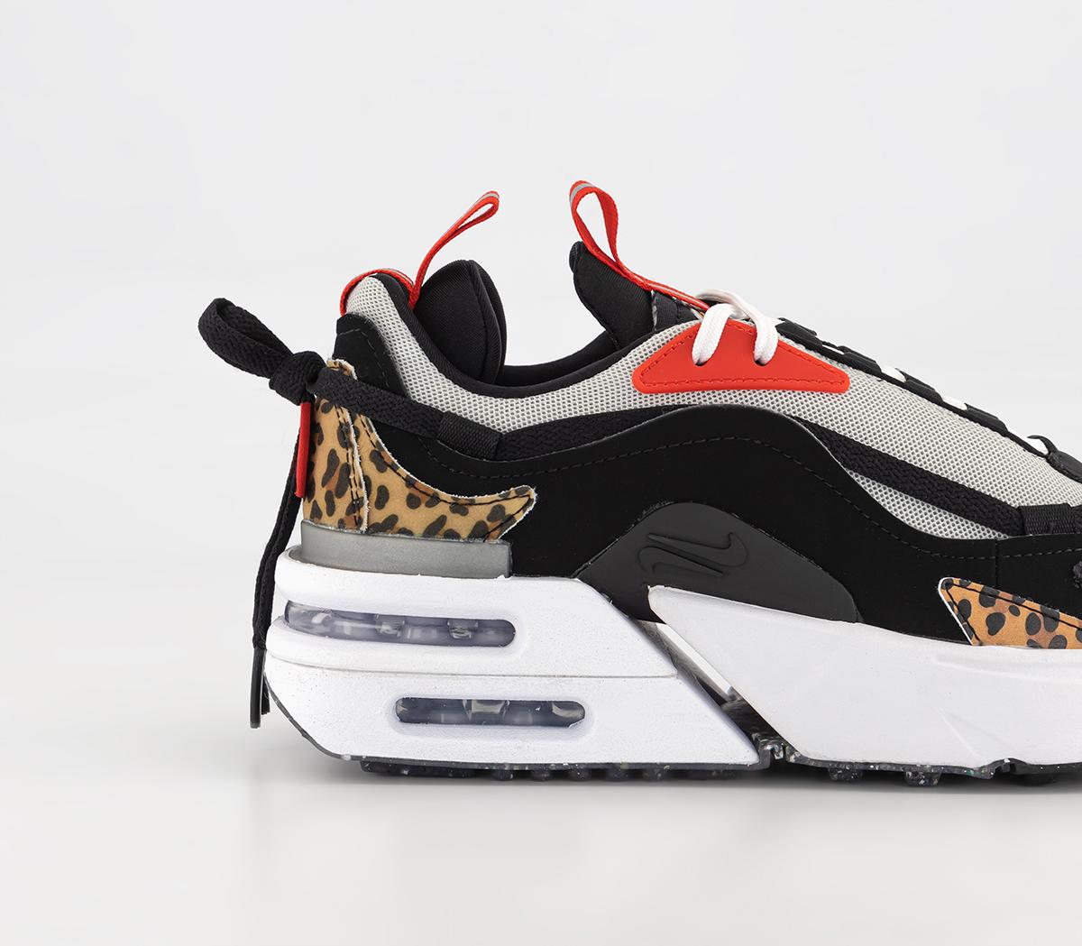 NikeAir Max Furyosa Trainers NikeAir Max Furyosa Trainers Black Black Light Bone Habanero Red