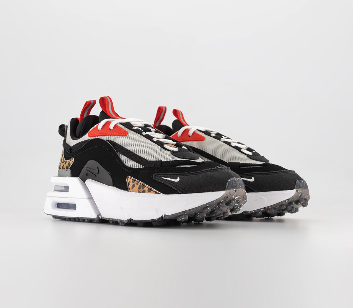 NikeAir Max Furyosa Trainers NikeAir Max Furyosa Trainers Black Black Light Bone Habanero Red
