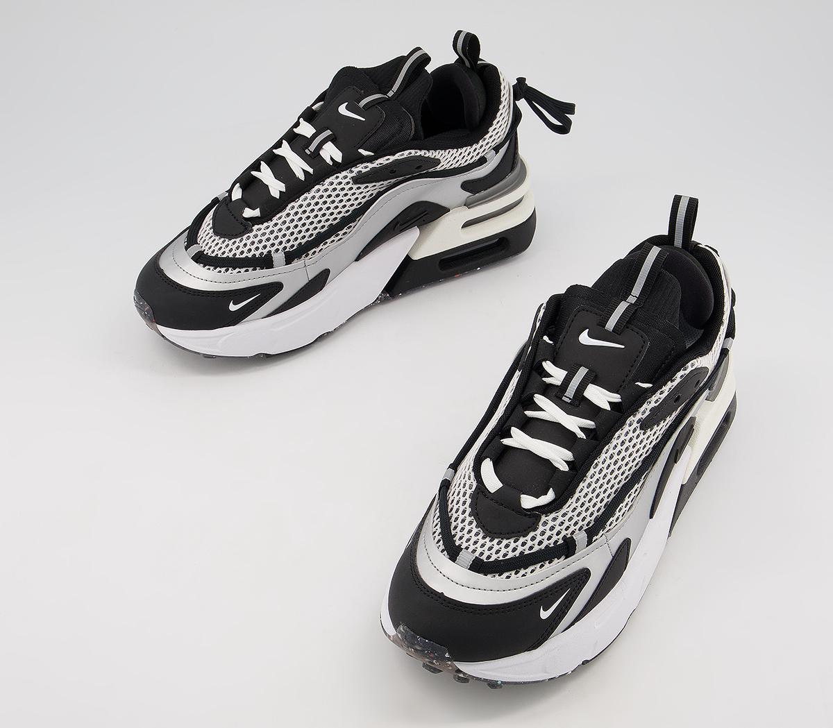 Nike Air Max Furyosa Trainers Nike Air Max Furyosa Trainers Metallic Silver Black White Sail