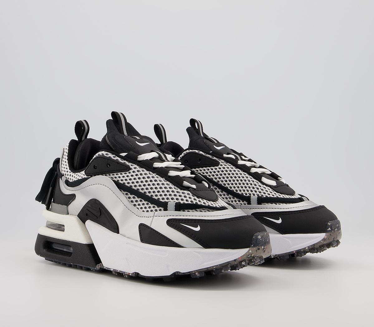 Nike Air Max Furyosa Trainers Nike Air Max Furyosa Trainers Metallic Silver Black White Sail