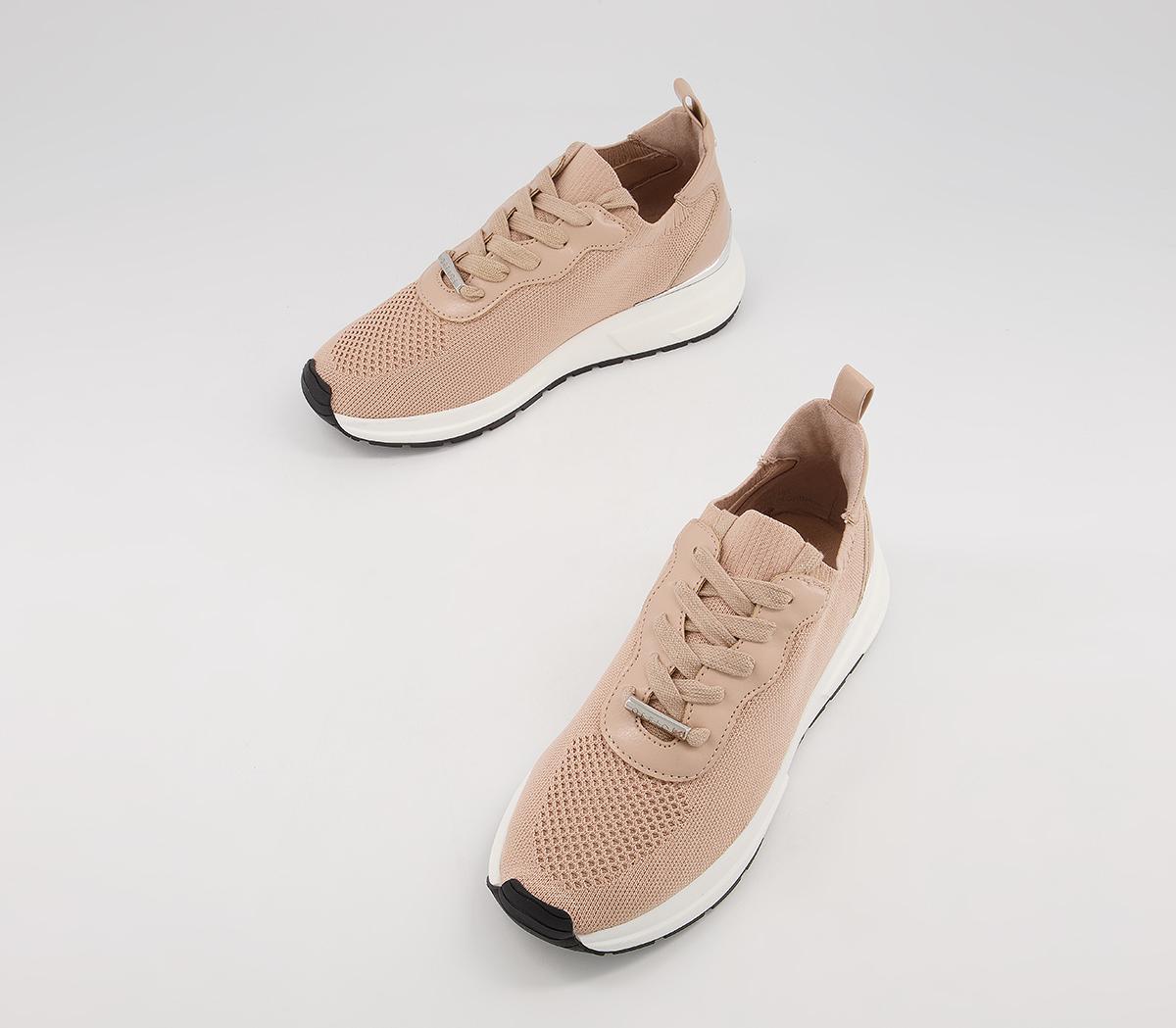Office Forge Lace Up Runners Office Forge Lace Up Runners Nude Knit