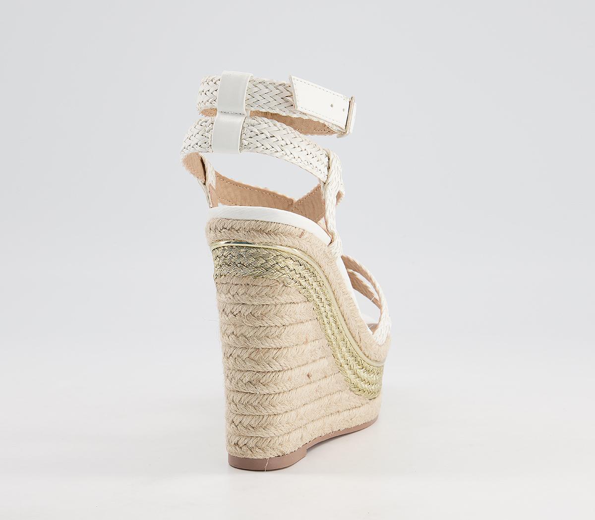 Office Hint Hint Glam Espadrille Wedges Office Hint Hint Glam Espadrille Wedges White