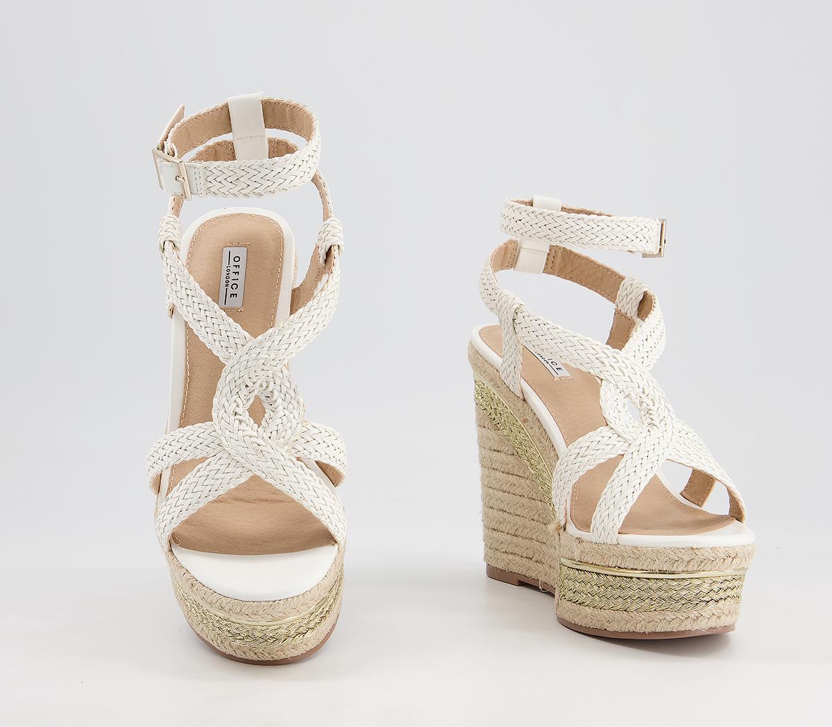 Office Hint Hint Glam Espadrille Wedges Office Hint Hint Glam Espadrille Wedges White