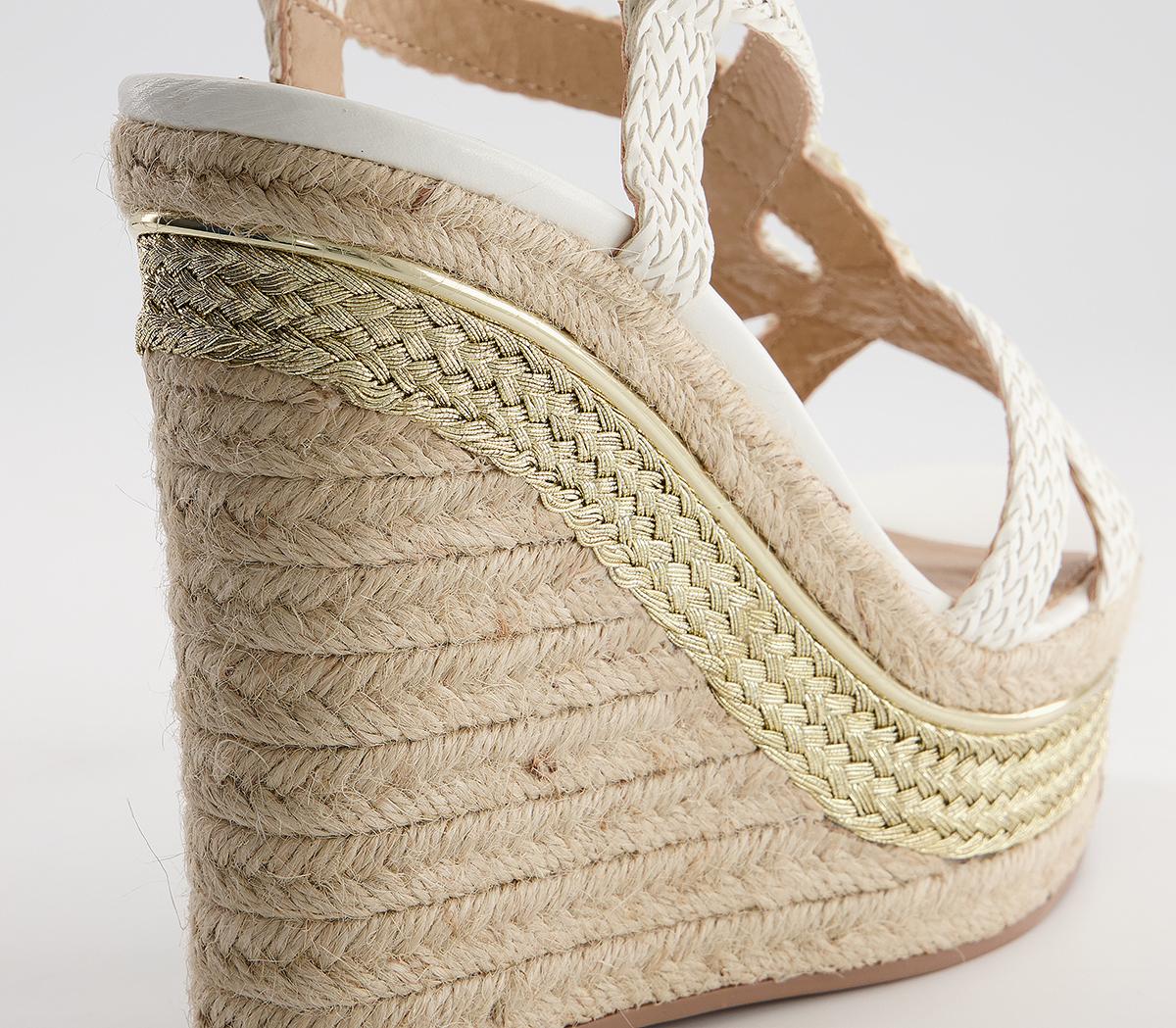 Office Hint Hint Glam Espadrille Wedges Office Hint Hint Glam Espadrille Wedges White