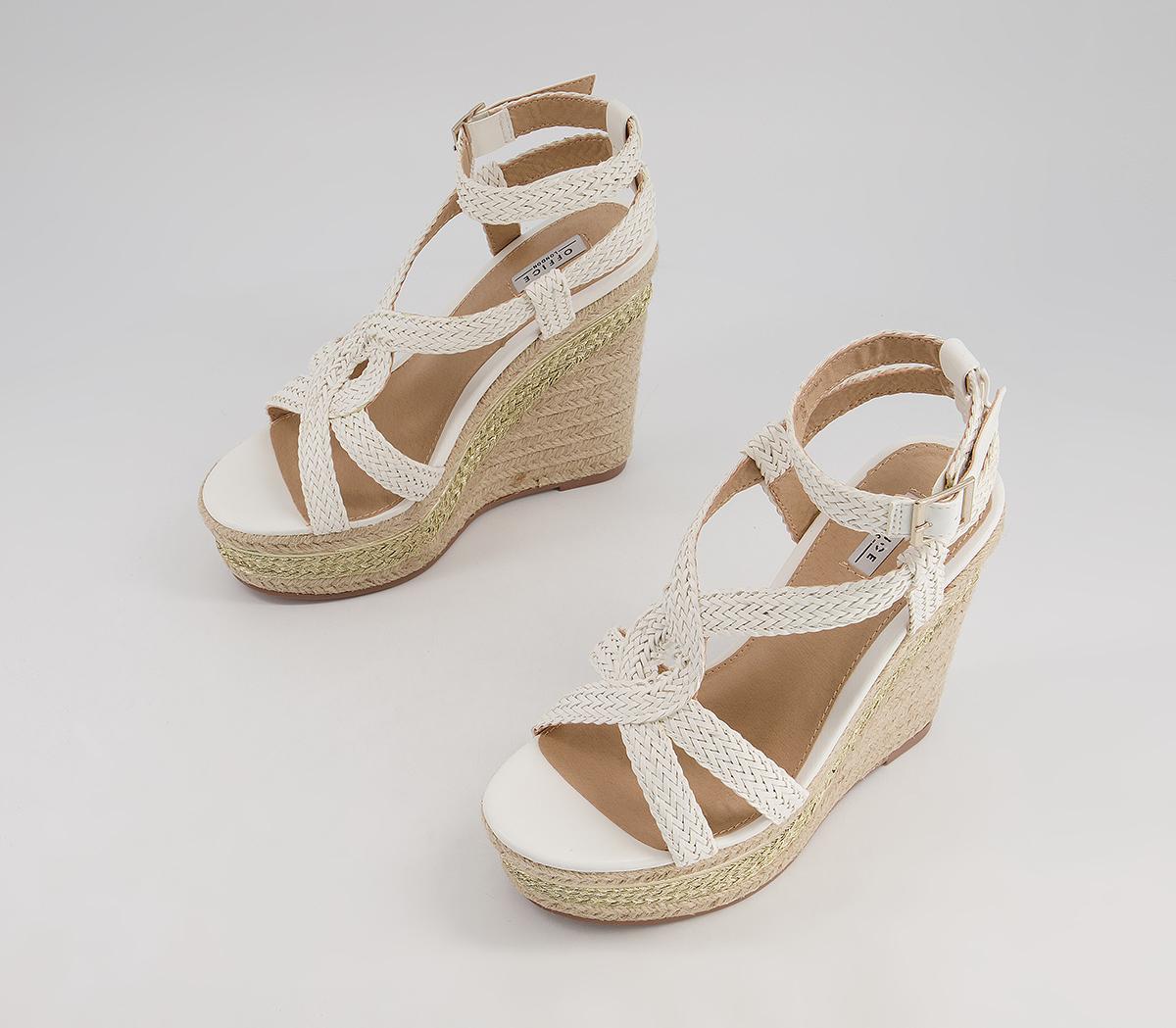 Office Hint Hint Glam Espadrille Wedges Office Hint Hint Glam Espadrille Wedges White