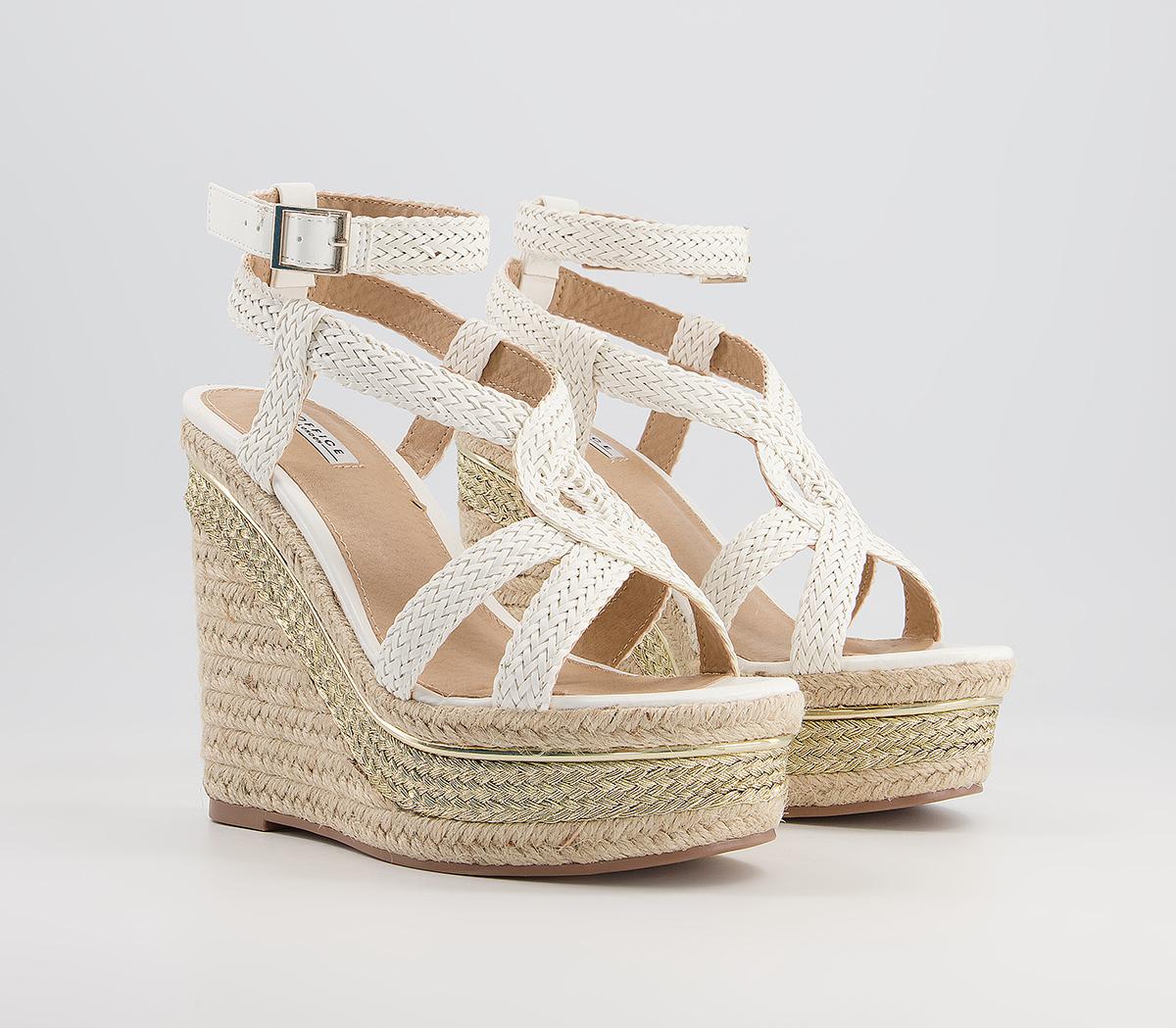 Office Hint Hint Glam Espadrille Wedges Office Hint Hint Glam Espadrille Wedges White
