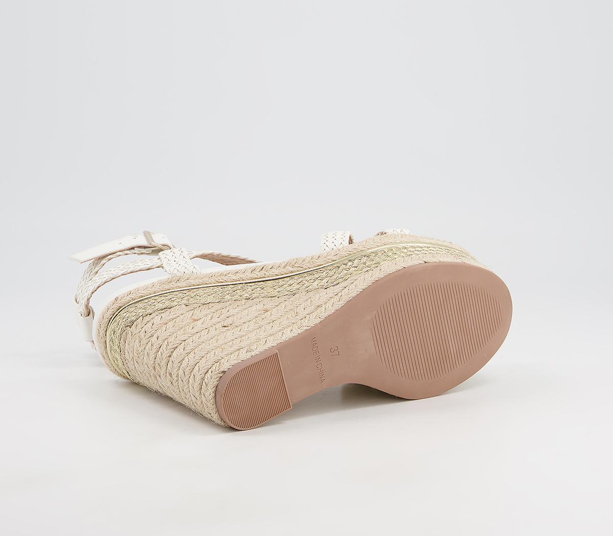 Office Hint Hint Glam Espadrille Wedges Office Hint Hint Glam Espadrille Wedges White