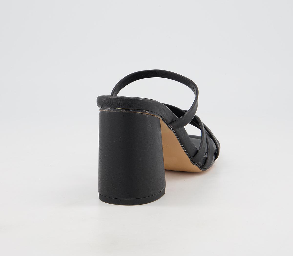 OFFICEMonika Double Strap Detail Block MulesBlack