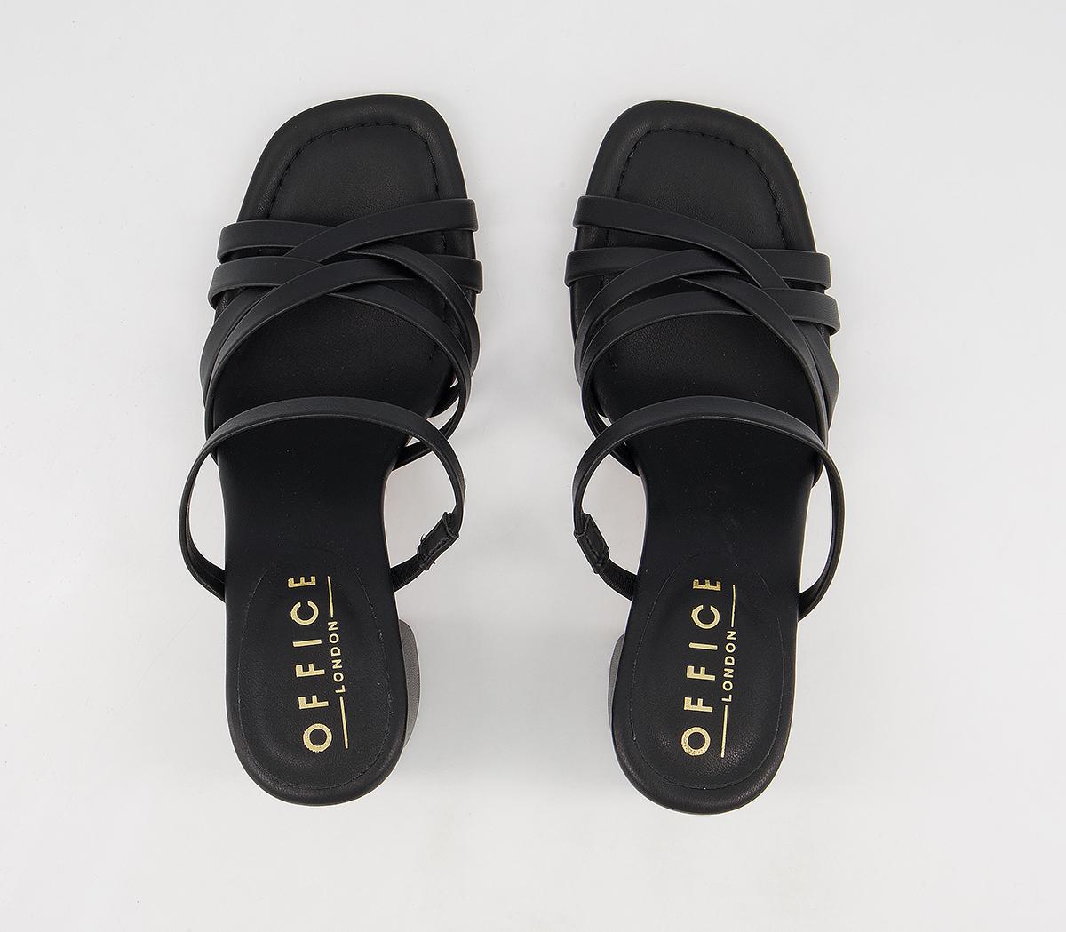 OFFICEMonika Double Strap Detail Block MulesBlack