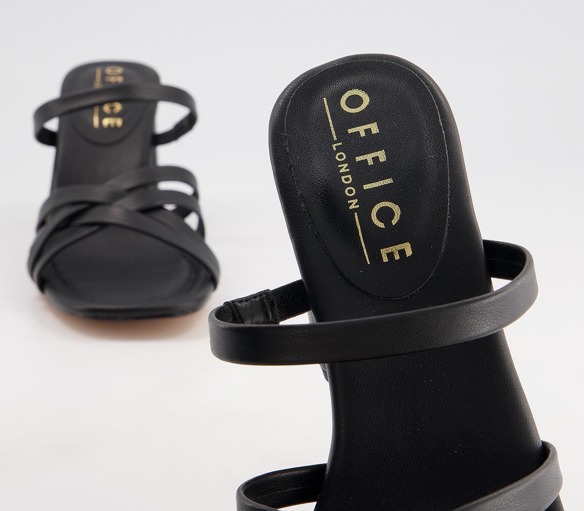OFFICEMonika Double Strap Detail Block MulesBlack