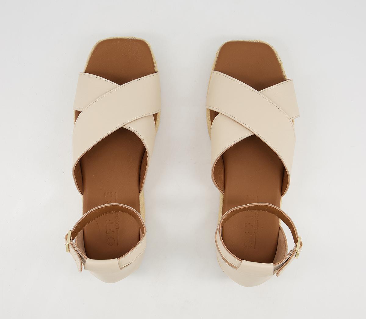 Office Malia Cross Vamp Espadrilles Office Malia Cross Vamp Espadrilles Bone Leather