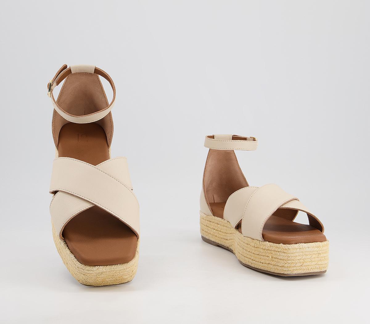 Office Malia Cross Vamp Espadrilles Office Malia Cross Vamp Espadrilles Bone Leather