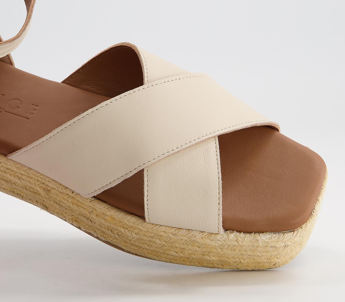 Office Malia Cross Vamp Espadrilles Office Malia Cross Vamp Espadrilles Bone Leather