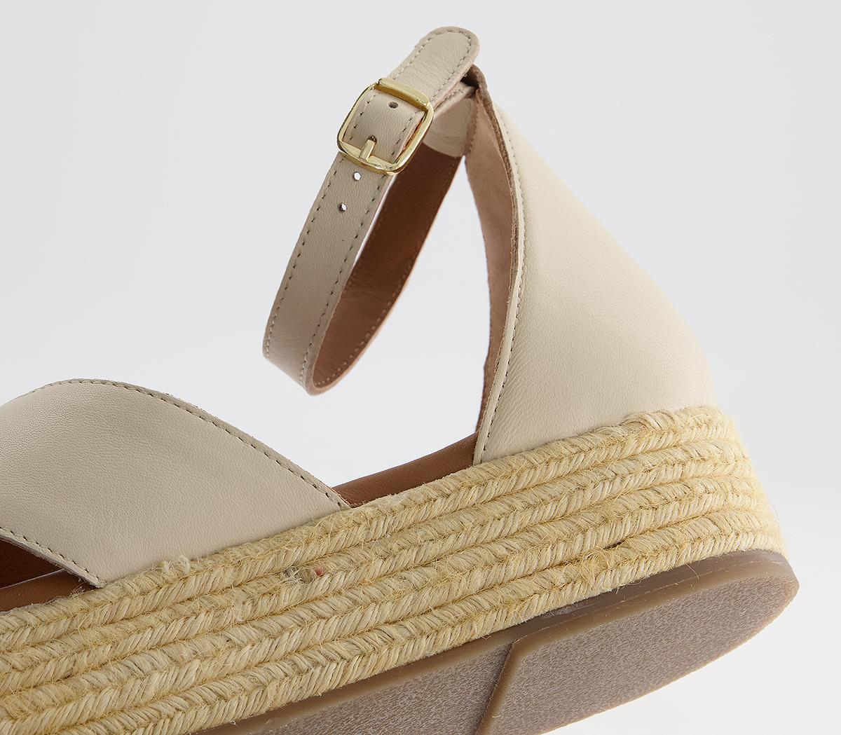 Office Malia Cross Vamp Espadrilles Office Malia Cross Vamp Espadrilles Bone Leather