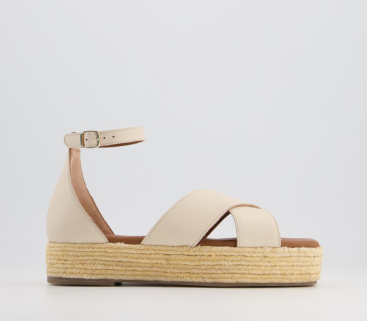 Office Malia Cross Vamp Espadrilles Office Malia Cross Vamp Espadrilles Bone Leather