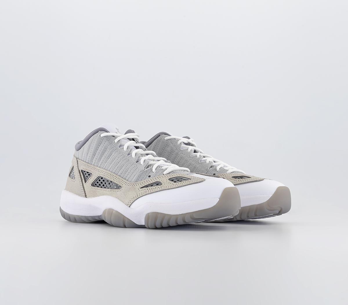 JordanAir Jordan 11 Retro Low IE TrainersLight Orewood Brown Neautral Grey White Cement Gre